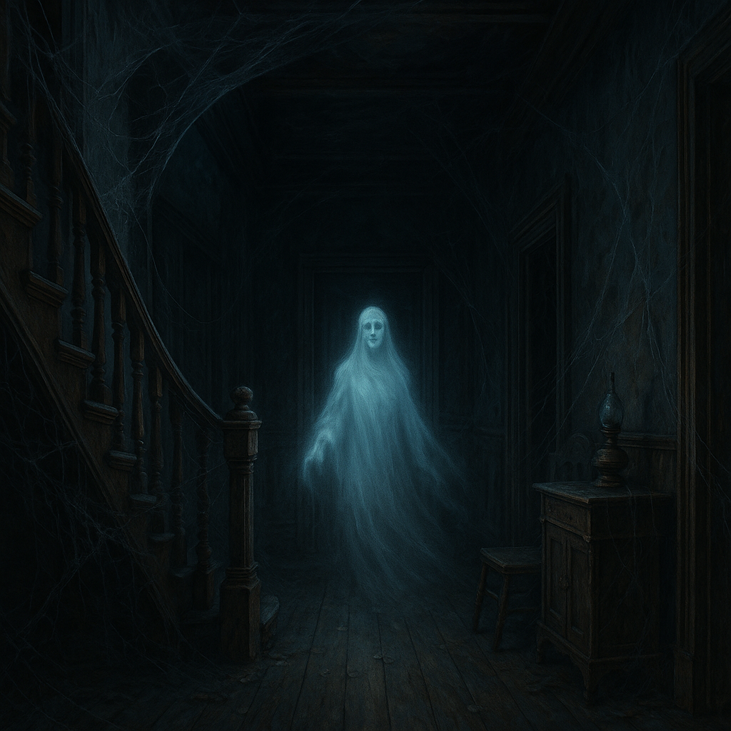 Ghosts gliding in the haunted houses