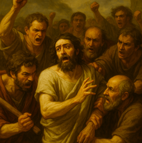 Cinna the poet being attacked by the mob just because his name resembles with one of the conspirators.