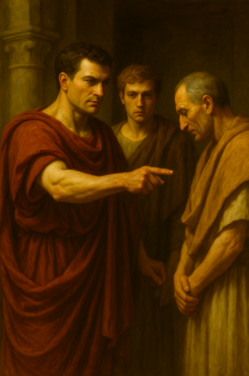 Antony ordering Lepidus to fetch Caesar's will