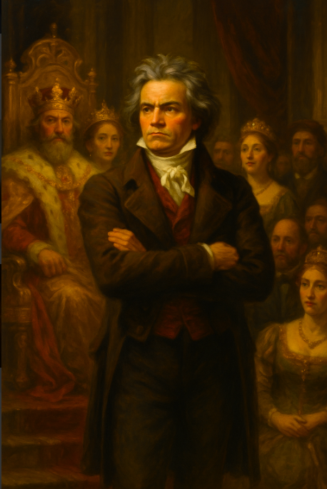 Beethoven did not kneel in front of anyone, except music