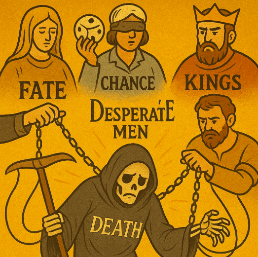 Thou'art slave to fate, chance, kings, and desperate men