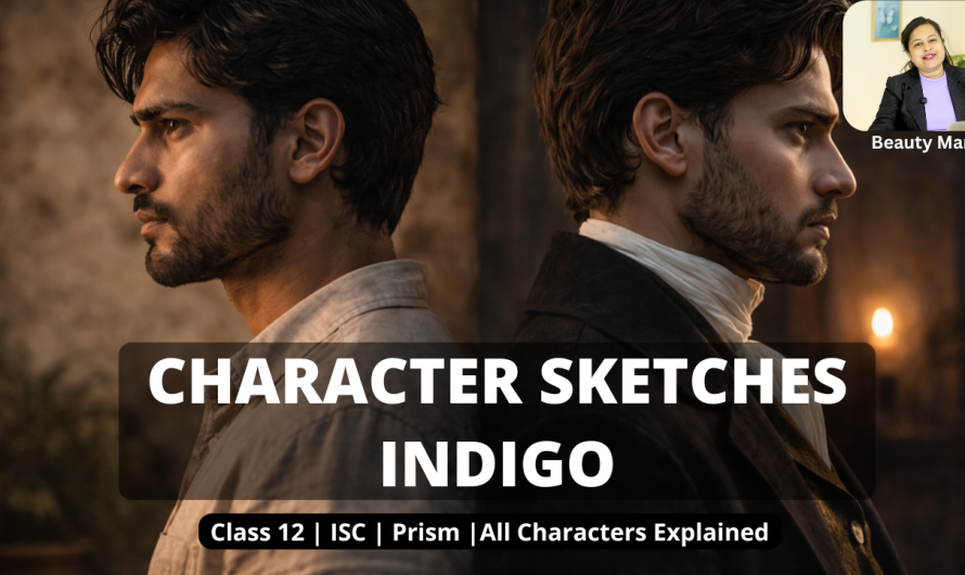 Character Sketch of Characters in Indigo Class 12 ISC by Beauty Mam | Beauty of Language